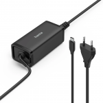 Hama Universal USB-C Notebook Power Adapter, GaN, USB-C, PD 5-20V/100W, juodas - Įkroviklis