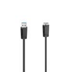 Hama Micro-USB Cable, 5 Gbit/s, 1,5 m, juodas - Laidas