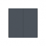 Aqara Smart Wall Switch H1, be neutraliojo laido, dvigubas mygtukas, pilkas - I&scaron;manus sieninis jungiklis