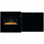 Electrolux, 65 L, juoda - Įmontuojama orkaitė + indukcinė kaitlentė