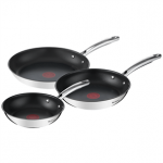 Tefal Duetto+, 20/24/28 cm, 3 dalių, nerūdijančio plieno - Keptuvių rinkinys