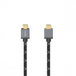 Laidas Hama Ultra High Speed, 8K, gold-plated, 1 m, gray Prekė - 00205238