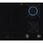 Electrolux KDI641723K, plotis 60 cm, juoda - Įmontuojama indukcinė ir dujinė kaitlentė