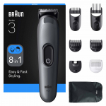 Braun Series 3, 8-in-1, tamsiai pilka - Plaukų kirpimo ma&scaron;inėlė