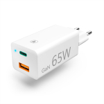 Hama Fast Charger, USB-A, USB-C, 65 W, baltas - Maitinimo adapteris