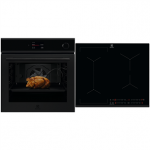 Electrolux, 72 L, juoda - Įmontuojama orkaitė + indukcinė kaitlentė