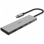 Hama USB-C Hub, 2x USB-C, 2x USB-A 3.2 Gen 2, pilkas - USB &scaron;akotuvas