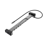 Hama Connect2Office, USB-C, 12 jungčių, 100 W, pilka - Įkrovimo stotelė