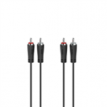 Laidas Hama Audio Cable, 2 RCA - 2 RCA, 1.5 m, black Prekė - 00205257