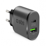 Įkroviklis SBS Fast charger USB-C 25 W, Juodas Prekė - TETRPD25W