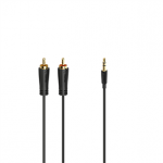 Laidas Hama Audio Cable, 3.5 mm - 2 RCA, gold-plated, 1,5 m, black Prekė - 00205260