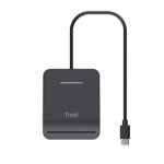 Trust Primo Smart Card Reader, USB-C, juodas - I&scaron;manusis kortelių skaitytuvas