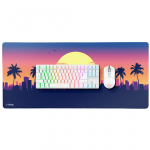 Trust GXT 882 3-in-1 Miami, TKL, US, XXL pelės kilimėlis, baltas - Belaidė klaviatūra, pelė ir kilimėlis