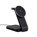 Trust Viro 3-in-1 Wireless Magnetic Charge Stand, Qi, juoda - Belaidė įkrovimo stotelė