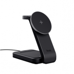 Trust Viro 3-in-1 Wireless Magnetic Charge Stand, Qi, juoda - Belaidė įkrovimo stotelė