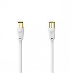 Hama Antenna Cable, 100 dB, gold-plated, 1,5 m, white - Laidas Prekė - 00305066