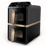 Philips Airfryer 4000 Series Stacked Dual Basket, 2300 W, 10 L, juoda - Kar&scaron;to oro gruzdintuvė