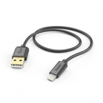 Hama Charging Cable, USB-A, Lightning, 1.5 m, juodas - Laidas Prekė - 00201580