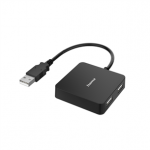 &Scaron;akotuvas Hama USB Hub, 4 Ports, USB 2.0, black