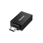 Adapteris Hama USB OTG, USB - Micro USB, black Prekė - 00300084