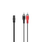 Adapteris Hama  3,5 mm - RCA, black Prekė - 00205186