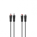 Laidas Hama Audio Extension Cable, 2 RCA plugs - 2 RCA sockets, 3 m, black Prekė - 00205094