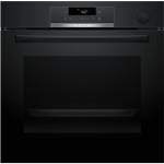 Bosch Series 4, garų funkcija, 71 L, juoda - Įmontuojama orkaitė