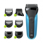 Braun Series 3 Shave & Style, Wet & Dry, mėlynas - Skustuvas