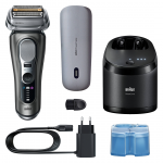 Braun Series 9 Pro+ Wet & Dry, 6 viename, SmartCare centras ir PowerCase, tamsiai pilkas - Skustuvas