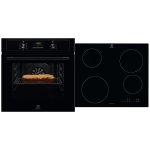 Electrolux, 65 L, juoda - Įmontuojama orkaitė + indukcinė kaitlentė