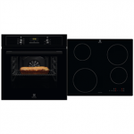 Electrolux, 65 L, juoda - Įmontuojama orkaitė + indukcinė kaitlentė