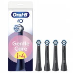 Braun Oral-B iO Gentle Care, 4 vnt., juodi - Dantų &scaron;epetėlių antgaliai