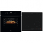 Electrolux, 65 L, juoda - Įmontuojama orkaitė + indukcinė kaitlentė