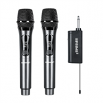 Prime3 AWM22DB Dual Wireless VHF Microphone, juodas - Belaidžių mikrofonų rinkinys