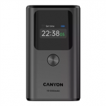Canyon OnPower 130, 10000 mAh, tamsiai pilka - I&scaron;orinė baterija