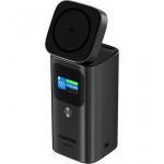 Canyon OnPower 150, 15 000 mAh, USB-A, USB-C, Qi2, tamsiai pilka - I&scaron;orinė baterija