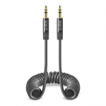 Laidas SBS, 3.5mm - 3.5mm, coiled, dark gray