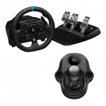 Žaidimų vairas Logitech G923 PC/X1/SX + Driving Force pavarų svirtis