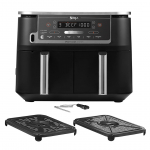 Ninja Foodi MAX Dual Zone, su temperatūros zondu, 9.5 L, 2470 W, juoda - Kar&scaron;to oro gruzdintuvė