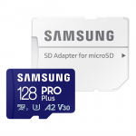 Atminties kortelė Samsung PRO Plus, 2023 micro SDXC, 128 GB + adapteris Prekė - MB-MD128SA/EU