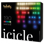 Twinkly Icicle Special Edition 190 RGB+W LEDs (Gen II), IP44, 8,5 m, skaidri - I&scaron;manioji kalėdinė girlianda