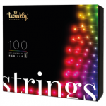 Twinkly 100 RGB LED String (Gen II), IP44, 8 m, juoda - I&scaron;manioji kalėdinė girlianda