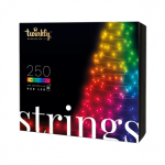 Twinkly Strings, 250 LED, IP44, 20 m, juoda - I&scaron;manioji kalėdinė girlianda