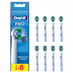 Braun Oral-B Precision Clean Pro, 8 vnt., balti - Dantų &scaron;epetėlių antgaliai Prekė - EB20-8/NEW