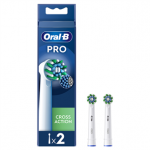 Braun Oral-B Cross Action Pro, 2 vnt., balti - Dantų &scaron;epetėlių antgaliai Prekė - EB50-2W/NEW