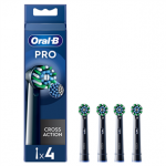 Braun Oral-B Cross Action Pro, 4 vnt., juodi - Dantų &scaron;epetėlių antgaliai Prekė - EB50-4B/NEW