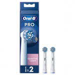 Braun Oral-B Sensitive Clean Pro, 2 vnt., balti - Dantų &scaron;epetėlių antgaliai Prekė - EB60-2/NEW