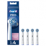Braun Oral-B Sensitive Clean PRO, 4 vnt., balti - Dantų &scaron;epetėlių antgaliai