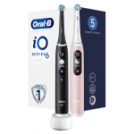 Braun Oral-B iO6 Duo, 2 vnt., juodas/rožinis - Elektriniai dantų &scaron;epetėliai