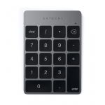 Satechi Aluminum Slim Bluetooth Keypad, pilka - Belaidė skaičių klaviatūra